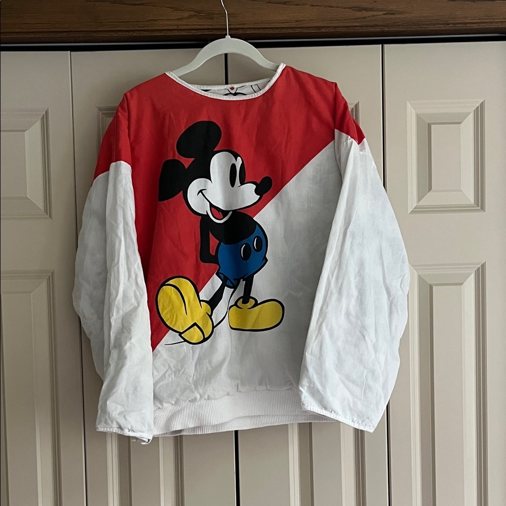 Mickey Mouse Vintage Reversible Adult Long Sleeve sweatshirt- M 23”wide 25” long
